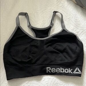 Reebok Black and Gray Sports Bra